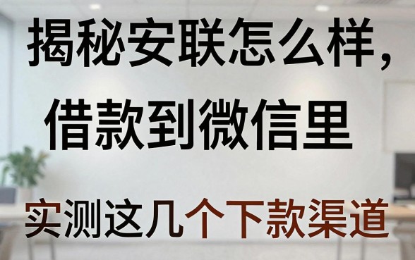 揭秘安联怎么样借款到微信里，实测这几个下款渠道