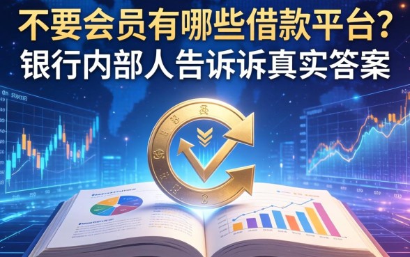 不要会员有哪些借款平台？银行内部人告诉你真实答案