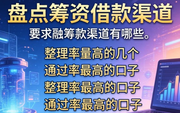 盘点筹资借款渠道有哪些，整理出几个通过率高的口子
