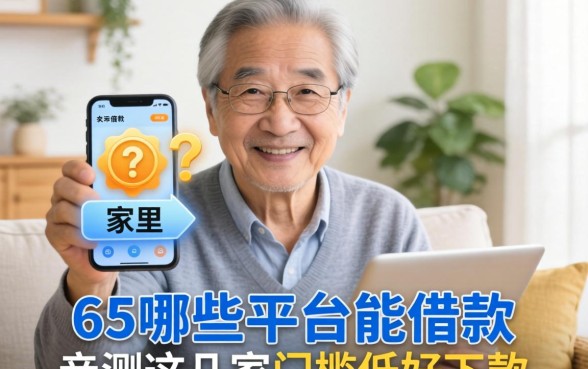 家里老人65岁哪些平台能借款？亲测这几家门槛低好下款