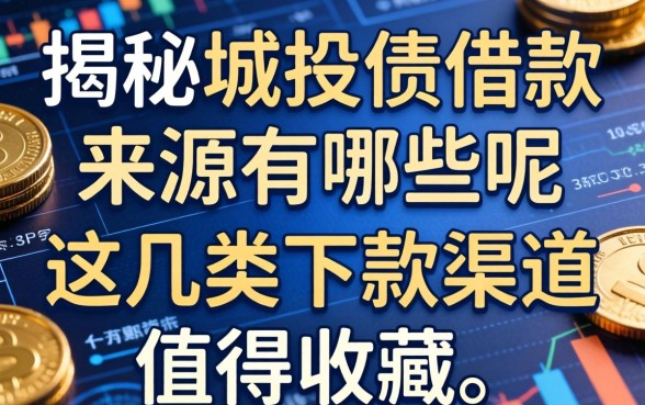 揭秘城投债借款来源有哪些呢，这几类下款渠道值得收藏