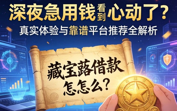 深夜急用钱看到广告心动了？藏宝图借款怎么样？真实体验与靠谱平台推荐全解析