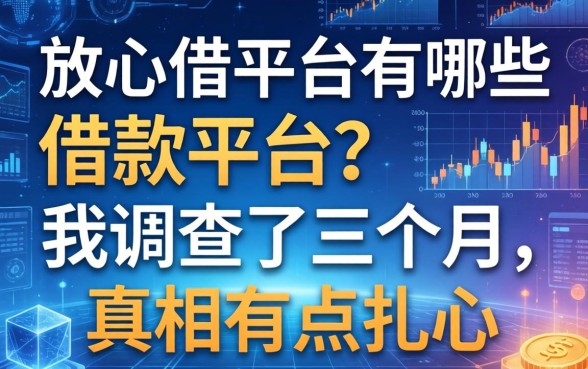 放心借平台有哪些借款平台？我调查了三个月，真相有点扎心