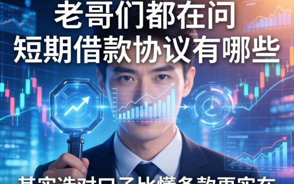 老哥们都在问短期借款协议有哪些形式,其实选对口子比懂条款更实在