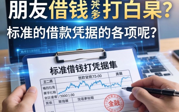 朋友借钱不打白条，标准的借款凭据有哪些呢？