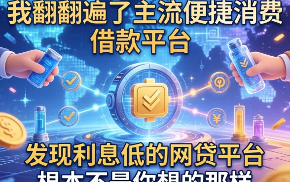 我翻遍了主流便捷消费借款平台，发现利息低的网贷平台根本不是你想的那样