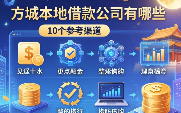 方城本地借款公司有哪些？整理出这10个参考渠道