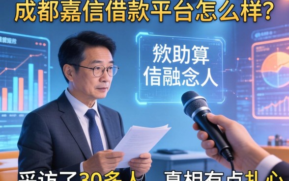 成都嘉信借款平台怎么样？我采访了30多人，真相有点扎心