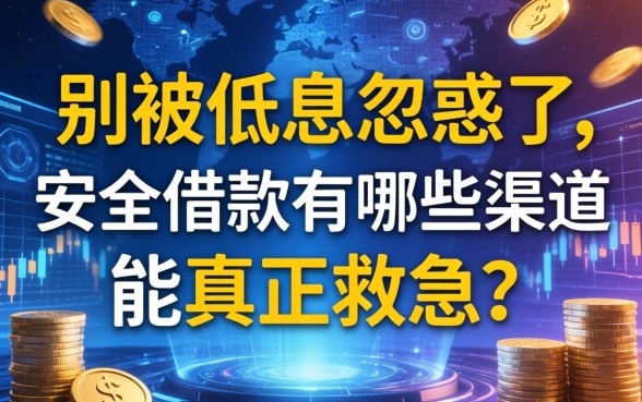 别被低息忽悠了，安全借款有哪些渠道能真正救急？