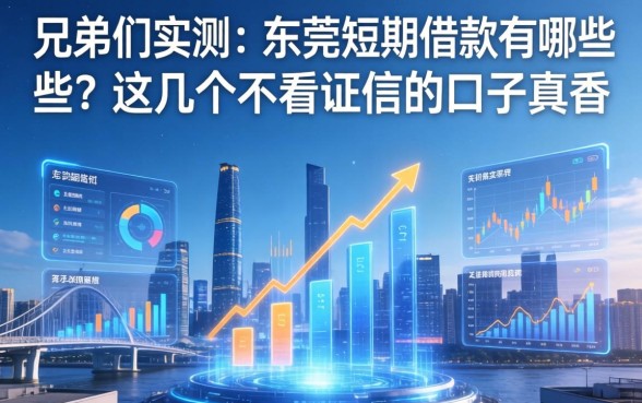 兄弟们实测：东莞短期借款有哪些？这几个不看征信的口子真香