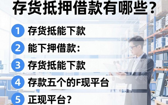 存货抵押借款有哪些？盘点五个能下款的正规平台