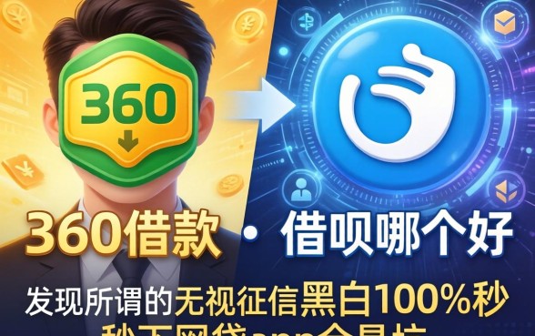 我对比了360借款和借呗哪个好，发现所谓的无视征信黑白100%秒下网贷app全是坑