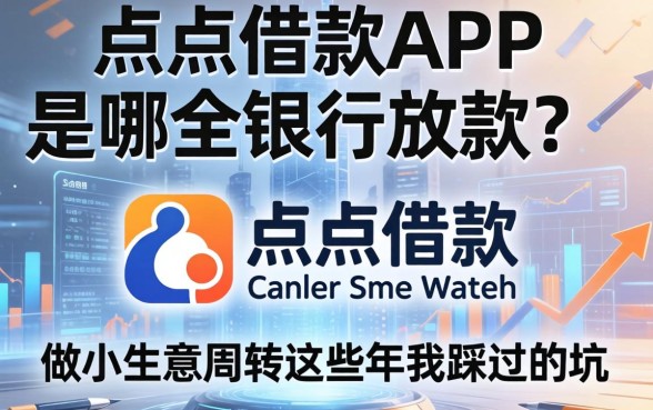 点点借款app是哪个银行放款？做小生意周转这些年我踩过的坑