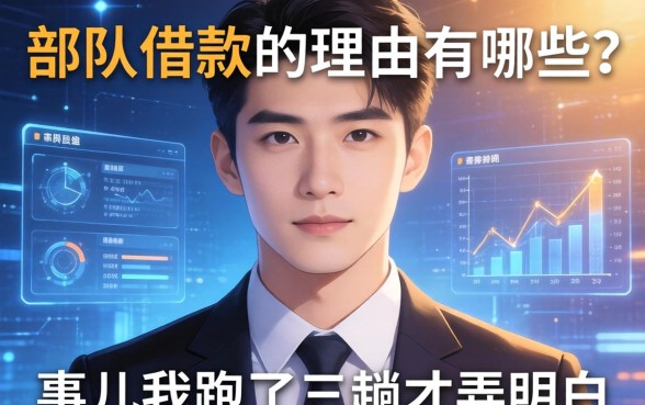 部队借款的理由有哪些？这事儿我跑了三趟才弄明白