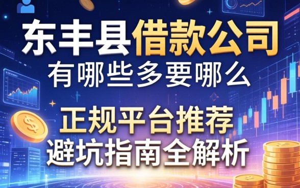 东丰县借款公司有哪些？正规平台推荐与避坑指南全解析