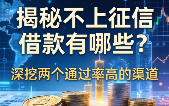 揭秘不上征信的借款有哪些？深挖两个通过率高的渠道