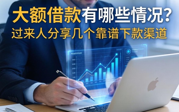 大额借款有哪些情况？过来人分享几个靠谱下款渠道