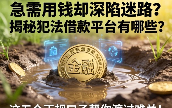急需用钱却深陷泥潭？揭秘犯法借款平台有哪些，这五个正规口子帮你渡过难关！