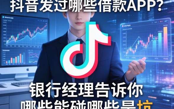 抖音发过哪些借款APP？银行经理告诉你哪些能碰哪些是坑