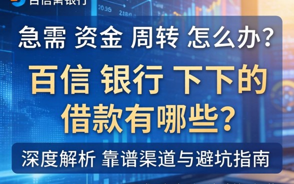 急需资金周转怎么办？百信银行下的借款有哪些？深度解析靠谱渠道与避坑指南