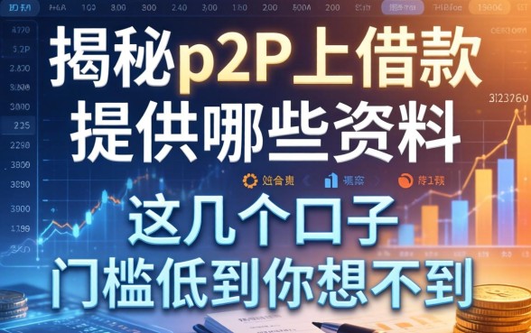 揭秘p2p上借款要提供哪些资料，这几个口子门槛低到你想不到