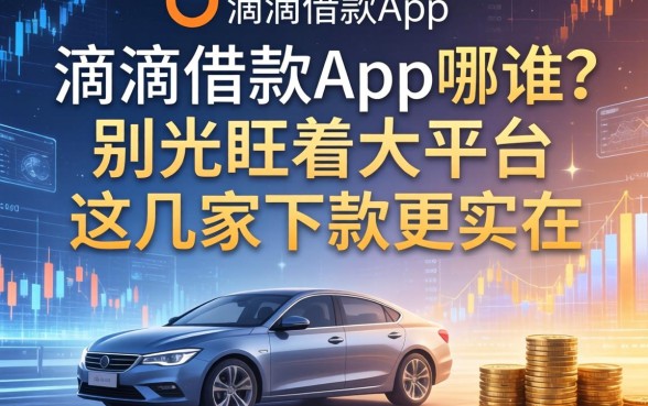 滴滴借款app是哪个？别光盯着大平台，这几家下款更实在