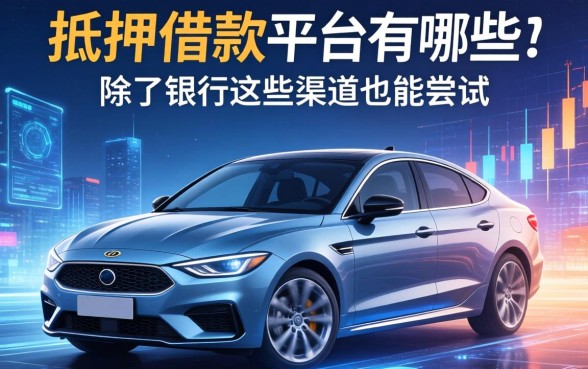 车抵押的借款平台有哪些？除了银行这些渠道也能尝试