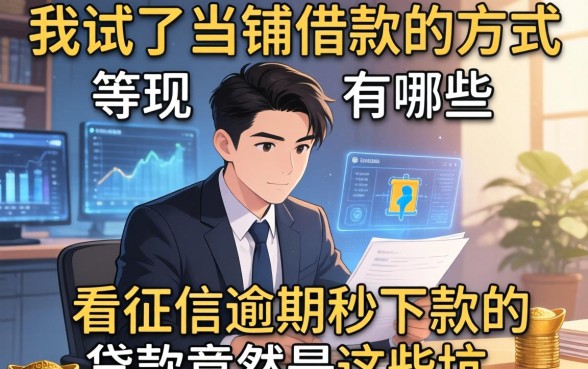 我试了当铺借款的方式有哪些，发现不看征信逾期秒下款的贷款竟然是这些坑