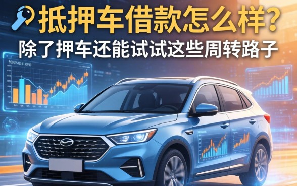 抵押车借款怎么样？除了押车还能试试这些周转路子