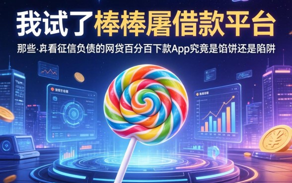 我试了棒棒糖借款平台，那些不看征信负债的网贷百分百下款app究竟是馅饼还是陷阱