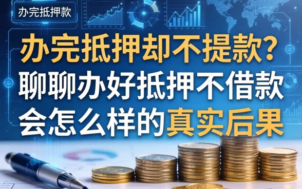 办完抵押却不提款？聊聊办好抵押不借款会怎么样的真实后果