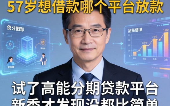 我57岁想借款哪个平台放款，试了高能分期贷款平台新秀才发现没那么简单