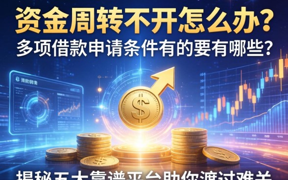 资金周转不开怎么办？多项借款申请条件有哪些？揭秘五大靠谱平台助你渡过难关