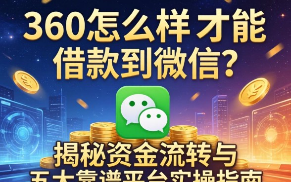 360怎么样才能借款到微信？揭秘资金流转与五大靠谱平台实操指南