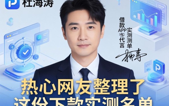 杜海涛代言的借款app有哪些？热心网友整理了这份下款实测名单