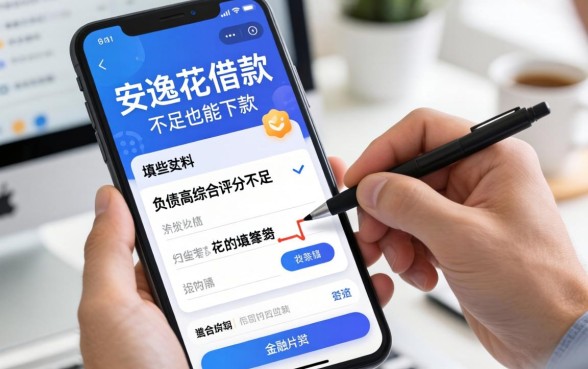 我用安逸花借款要填哪些资料，发现负债高综合评分不足也能下款的app