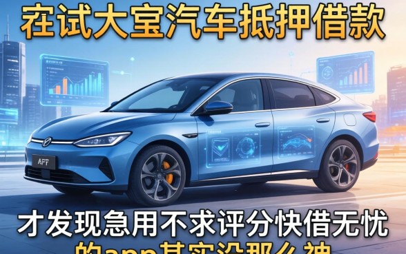 我试过大良汽车抵押借款，才发现急用不求评分快借无忧的app其实没那么神