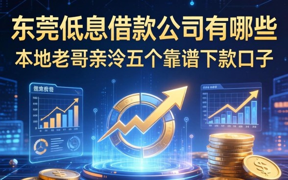 东莞低息借款公司有哪些？本地老哥亲测五个靠谱下款口子