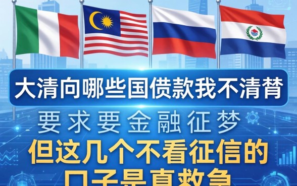 大清向哪些国家借款我不清楚，但这几个不看征信的口子是真救急