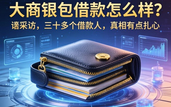 大商钱包借款怎么样？我采访了三十多个借款人，真相有点扎心