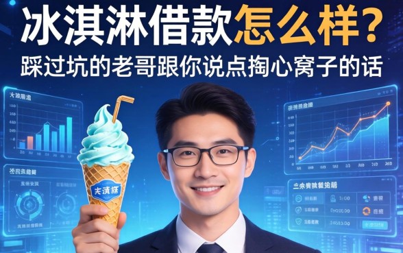 冰淇淋借款怎么样？一个踩过坑的老哥跟你说点掏心窝子的话