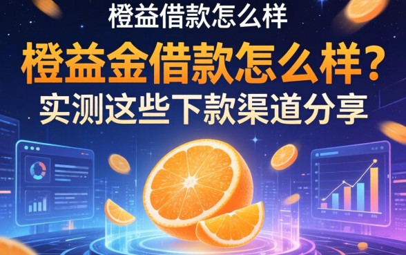 橙益金借款怎么样？实测这些下款渠道分享