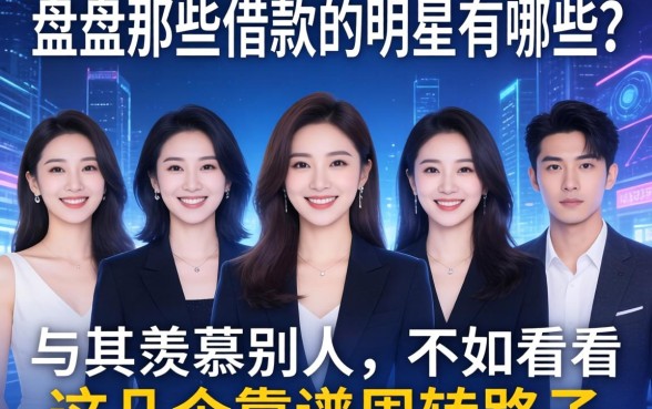 盘点那些不借款的明星有哪些？与其羡慕别人，不如看看这几个靠谱周转路子