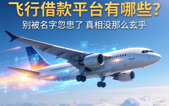 飞行借款平台有哪些？别被名字忽悠了，真相没那么玄乎
