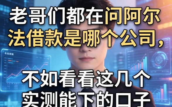 老哥们都在问阿尔法借款是哪个公司，不如看看这几个实测能下的口子