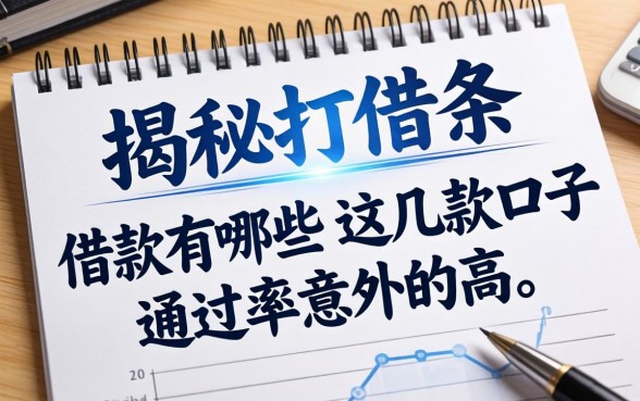 揭秘打借条的借款有哪些，这几款口子通过率意外的高