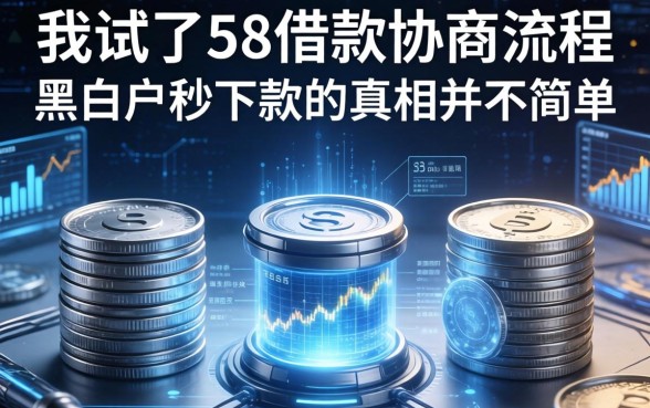 我试了58借款协商流程，发现黑白户秒下款的真相并不简单