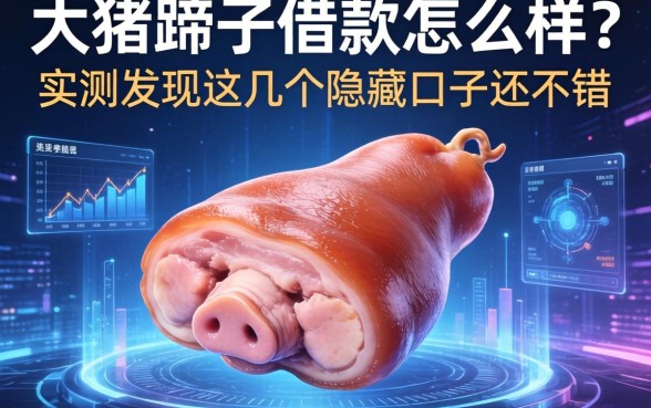 大猪蹄子借款怎么样？实测发现这几个隐藏口子还不错