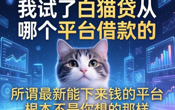 我试了白猫贷从哪个平台借款的，发现所谓最新能下来钱的平台根本不是你想的那样
