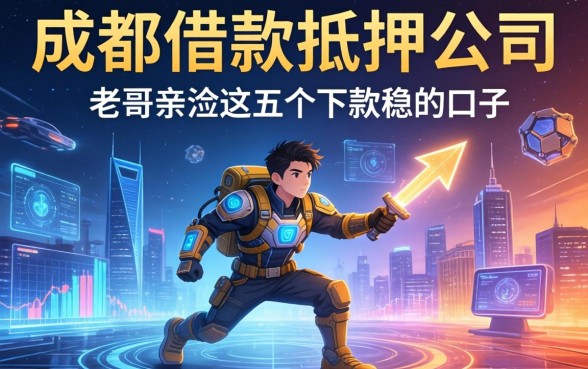 成都借款抵押公司有哪些？老哥亲测这五个下款稳的口子